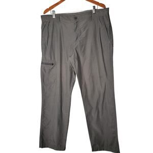 Columbia Pants Men’s 38x30 Gray Hiking‎ Outdoor Cargo Nylon Blend Zip Pocket